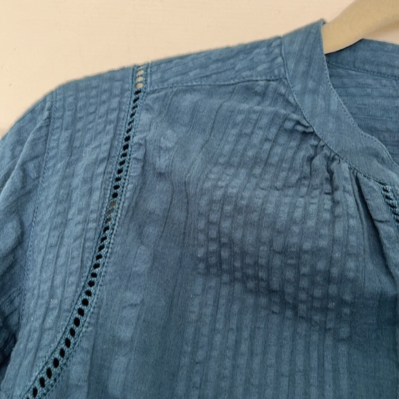 Joie Teal Button Down Blouse - Picture 4 of 7